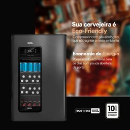 Cervejeira EOS Bierhaus 100L Frost Free Inox Titanium ECE110 220V - 6