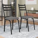 Ver imagem 2 de Kit com 2 Cadeiras de Jantar Aço Tubular 141 Sf Preto/andorinha - Combo Stock