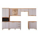 Ver imagem 2 de Cozinha Modulada 6 Peças com 1 Torre 2 Balcões 3 Armários Aéreo Elena Cinamomo/Platina