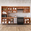 Ver imagem 4 de Cozinha Modulada 6 Peças com 1 Torre 2 Balcões 3 Armários Aéreo Elena Cinamomo/Platina
