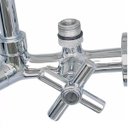 Ver imagem 3 de Torneira Gourmet Alta Vazão Bica Móvel Tubo Flexível Preto Arejador Cone Tipo Chuveirinho para Pared