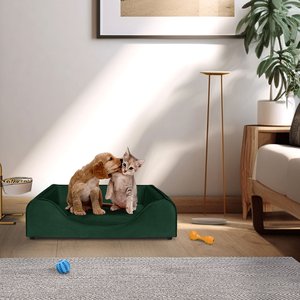 Cama Caminha para Pet Berço para Cachorro e Gato Veludo Verde Bz Home Decor