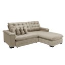 Ver imagem 1 de Sofá Berlin 2.65x2.10m com Chaise Super Pillow Top - Bege