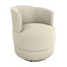 Poltrona Decorativa Giratória Base de Ferro Marselha Boucle Bege Matrix - 1
