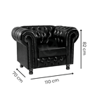 Ver imagem 3 de Conjunto Namoradeira e 2 Poltronas Chesterfield Vittorio Via Encanto Courano Marrom