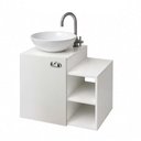 Ver imagem 4 de Gabinete Suspenso Íbis com Cuba 1 Porta MDP 57cm Branco Pontto Lavabo