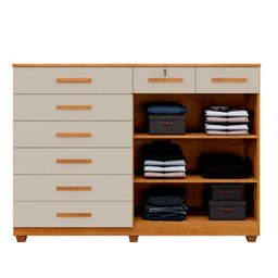 Cômoda New Triunfo com 2 Portas e 8 Gavetas em Mdp Benetil - 5