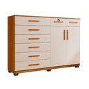 Ver imagem 1 de Cômoda New Triunfo com 2 Portas e 8 Gavetas em Mdp Benetil