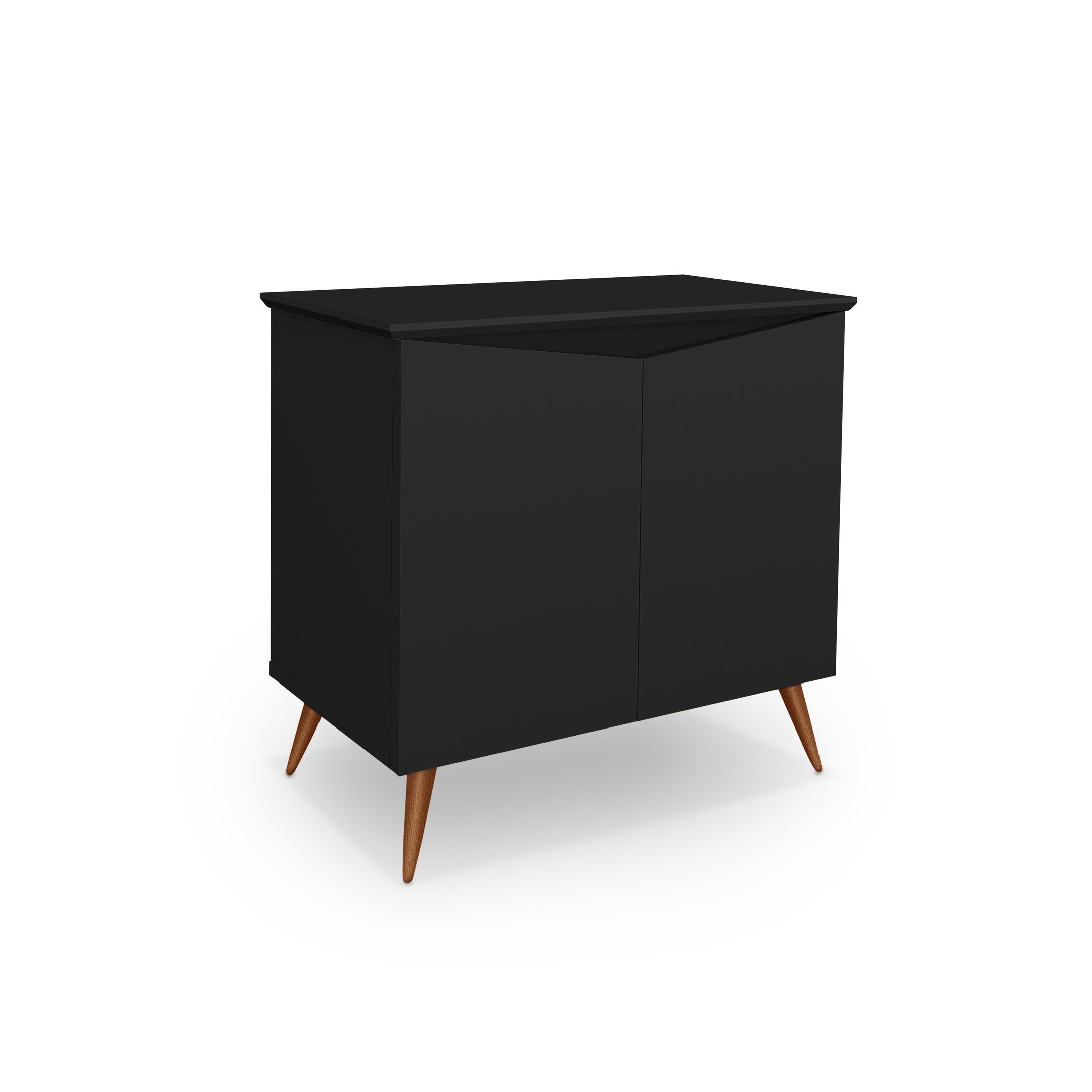 Aparador Buffet Encanto 2 Portas Pes Retro Preto - Maria Moveis Cnm