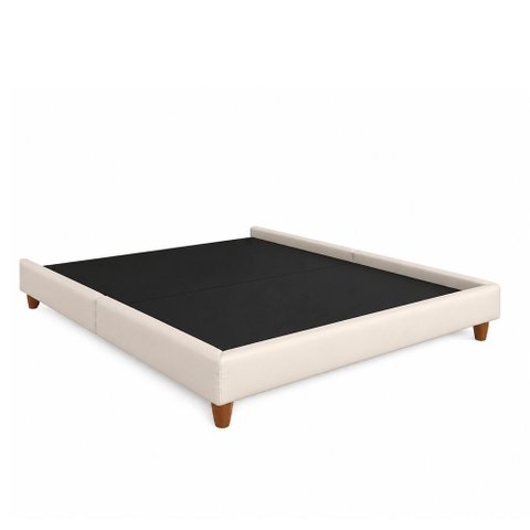 Cama Japonesa Corea Casal Courino Off White - Sallar Home