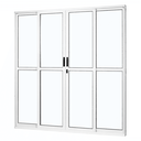 Ver imagem 4 de Porta de Correr Alumínio Branco Sacada 04 Folhas Maxx