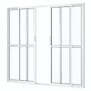 Ver imagem 1 de Porta de Correr Alumínio Branco Sacada 04 Folhas Maxx