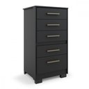 Ver imagem 1 de Comoda Gaveteiro Primacy 5 Gavetas Preto Fosco Batrol
