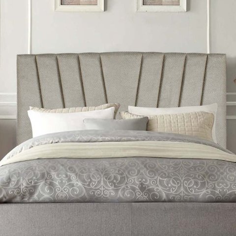 Cabeceira Estofada Bélgica 90cm Solteiro Para Cama Box Quarto Linho Bege - Gat Magazine