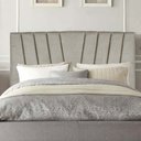 Ver imagem 1 de Cabeceira Estofada Bélgica 90cm Solteiro Para Cama Box Quarto Linho Bege - Gat Magazine