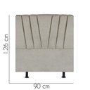 Ver imagem 3 de Cabeceira Estofada Bélgica 90cm Solteiro Para Cama Box Quarto Linho Bege - Gat Magazine