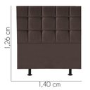 Ver imagem 2 de Cabeceira Estofada Cama Box Casal 140cm Espanha Corino Marrom- Mabe Magazine