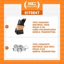 Ver imagem 2 de KIT - Faqueiro Plenus 6 Peças + 1 Jogo de Panelas Inox Allegra 5 Peças - Tramontina