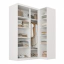 Ver imagem 5 de Guarda-Roupa Planejado de Canto 2 Peças 3 Portas com 2 Portas de Correr Jade CabeCasa MadeiraOriginals Branco/Fosco