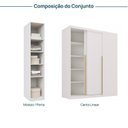 Ver imagem 4 de Guarda-Roupa Planejado de Canto 2 Peças 3 Portas com 2 Portas de Correr Jade CabeCasa MadeiraOriginals Branco/Fosco