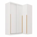 Ver imagem 2 de Guarda-Roupa Planejado de Canto 2 Peças 3 Portas com 2 Portas de Correr Jade CabeCasa MadeiraOriginals Branco/Fosco