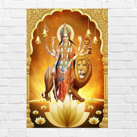 Placa Decorativa Mdf Durga Tamanho 20x27cm Modelo 3