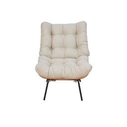 Poltrona Costela Suede Bege - Belliv Decor - 2