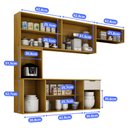 Ver imagem 2 de Cozinha Compacta Nara 193 cm Suspensa com Nichos Organizadores Cinamono/Off White