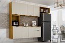 Ver imagem 3 de Cozinha Compacta Nara 193 cm Suspensa com Nichos Organizadores Cinamono/Off White