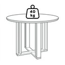 Ver imagem 2 de Mesa de Jantar Flora 15175 4 Lugares Redonda MDF 109x109cm Marrom Milani Movelaria