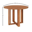 Ver imagem 5 de Mesa de Jantar Flora 15175 4 Lugares Redonda MDF 109x109cm Marrom Milani Movelaria