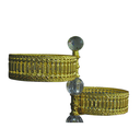 Ver imagem 3 de Bandeja e Doceira Turca de 3 Andares em Metal Dourado para Doces Sobremesa Festa e Eventos - 30x18cm