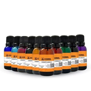 Kit com 10 Corantes Líquidos Translúcidos