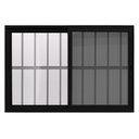 Ver imagem 3 de Janela de Correr Alumínio Preto 02 Folhas c/Grade Maxx - 120x150