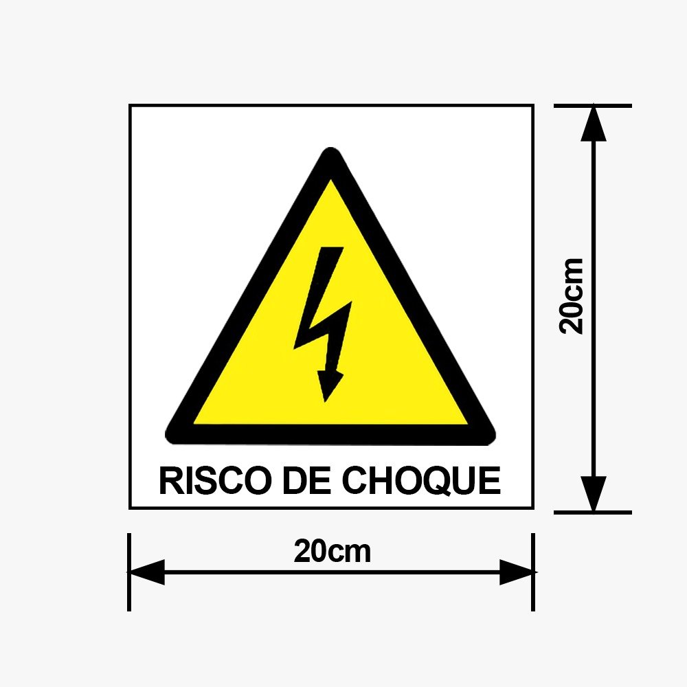 Placa Risco de Choque - A5 - 2