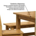 Ver imagem 7 de Conjunto Mesa de Jantar 160cm 2 Cadeiras e 2 Bancos 100% Madeira Maciça Ventimiglia Espresso Móveis Marrom/Nogueira