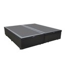 Ver imagem 3 de Cama Box Baú Queen Bipartido 158 - Bello Box Tecido Sintético Preto