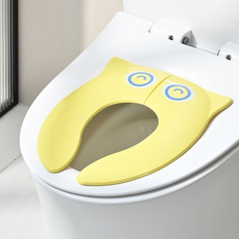 Assento Sanitário Dobrável Infantil - Amarelo