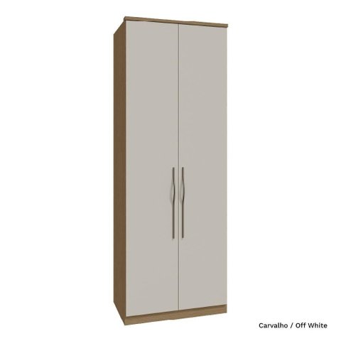 Guarda Roupa Modulado 02 Portas 245cm Setiba - Carvalho/Offwhite