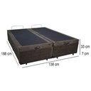 Ver imagem 5 de Cama Box Baú Casal Bipartido Suede Marrom Emth 138x188x40