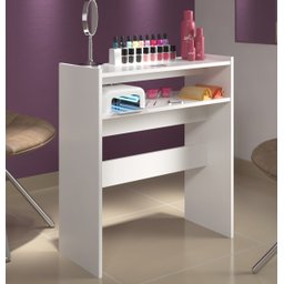 Mesa Manicure Base p/ Esmaltes Organizador Salão de Beleza ClickForte Branco - 13