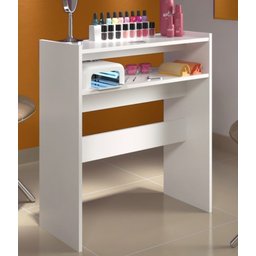 Mesa Manicure Base p/ Esmaltes Organizador Salão de Beleza ClickForte Branco - 4