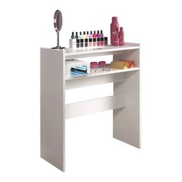 Mesa Manicure Base p/ Esmaltes Organizador Salão de Beleza ClickForte Branco - 19