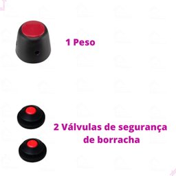 Kit Borracha Panela de Pressão Nacional 5l / 7l / 10l Peso e Válvulas - 3