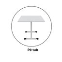 Ver imagem 6 de Mesa de Reunião 200cm para Escritório com Pés Tubulares em Aço Linha P15