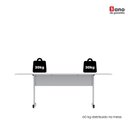 Ver imagem 4 de Mesa de Reunião 200cm para Escritório com Pés Tubulares em Aço Linha P15