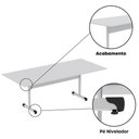 Ver mais imagens de Mesa de Reunião 200cm para Escritório com Pés Tubulares em Aço Linha P15