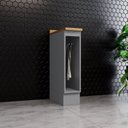 Ver imagem 1 de Balcão Porta Toalha 20cm 100% MDF com Tampo Cinza/ Nature Americana