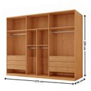 Ver imagem 4 de Guarda-Roupa Casal MDF com 6 Portas e 6 Gavetas Vision Reflecta Marrom/Marrome/Off White