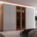 Ver imagem 1 de Guarda-roupa Casal Mdf com 6 Portas e 6 Gavetas Vision Reflecta